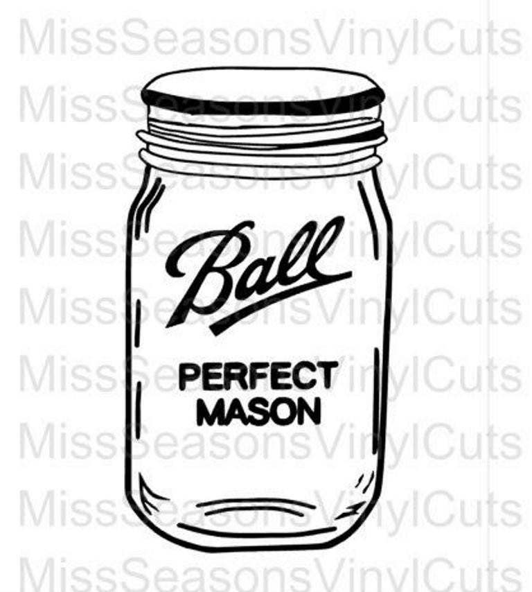 Download Mason Jar SVG File,Ball Mason Jars SVG File,Vector Clip ...