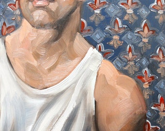 Flower of Louis, 11x14 inches oil on canvas panel by Kenney Mencher