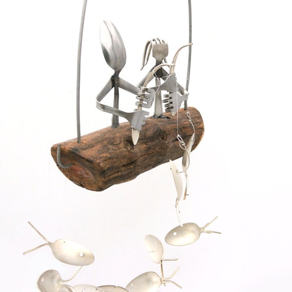 Husband And Wife Fishing Trip Spoon Fish Wind Chimehusband Husband And Wife Fishing Trip Spoon Fish Wind Chime Gift