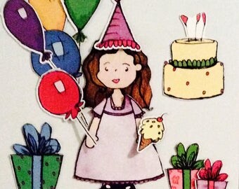Whimsical Birthday Magnet Sets!! A perfectly sweet gift for any birthday girl!!!