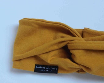 Mustard Turban Headband - Buy One Give One - Baby Headband - Big Bow - Knot Headband
