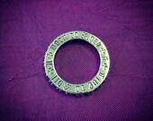 Born To Rock and Hope to Dia Mens 925 Sterling Silver Stack Ring with personalised text on the side of Band