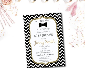 Black tie invitation | Etsy