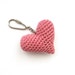 Love Heart Key Ring Keychain Charm/ Valentines Gift Simple Sweet / Sweetheart / Pink / Organic Natural Eco-friendly