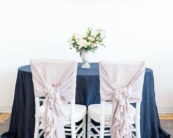 Romantic Ruffles Chiffon Chair Sash & Cap