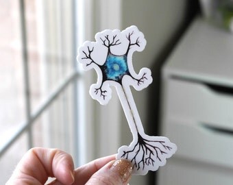 Neuron Sticker, Vinyl Sticker, Stickers, Laptop Stickers, Bumper Stickers, Phone Stickers, Planner Stickers, Science, Science Stickers