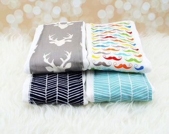 PICK ANY 4 Baby Burp Cloths ||| burp rag, baby burp cloths, burping rag, baby shower gift, baby gift, new baby gift