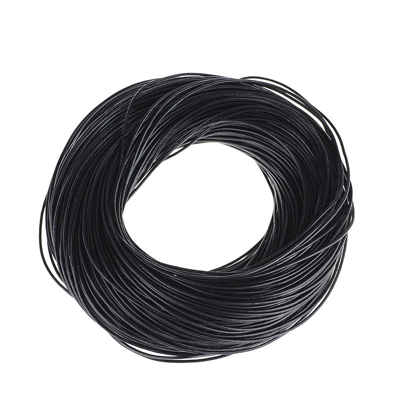 Black Genuine Leather Round Cord 3mm