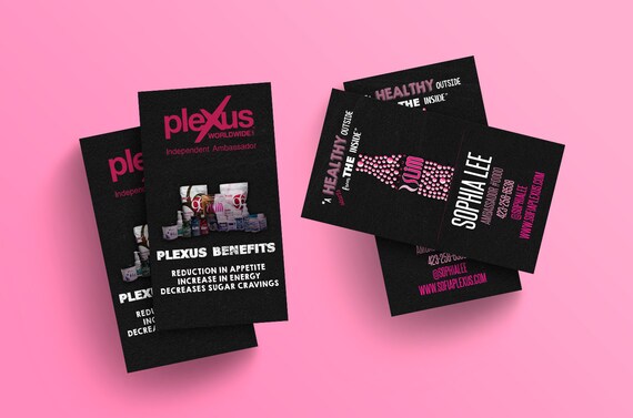 Plexus Business Card Template Layered Psd No 1 Chalkboard Text And Background With Pink Bottle Free Plexus Business Card Templates