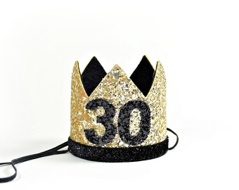 30th Birthday Crown || Dirty 30 Birthday|| Adult Birthday Hat || Adult Birthday Crown || Customize Any Age or Color