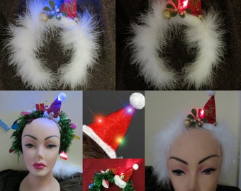 Ugly Christmas Sweater Party Headband, Light UP Christmas Tree Hair Band, Festive Christmas Party Headband, Christmas Tree Hairband, Adult