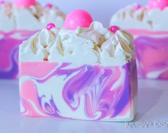 Black Raspberry Vanilla Handmade Soap - Artisan Bar Soap, Coconut Milk Soap, Cold Process Soap, Soaps, Shea Butter, Soap Balls