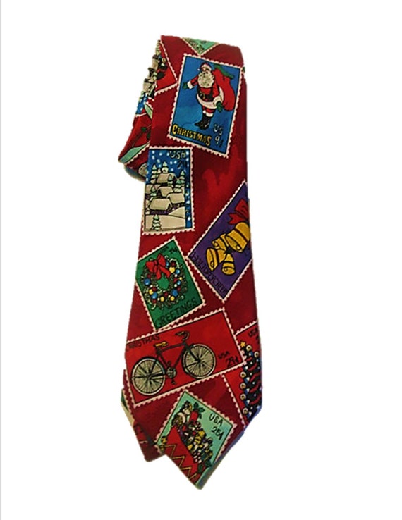 Vintage Christmas Tie Ugly Christmas Sweater Necktie