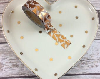 Rose Gold Foiled Butterfly Washi Tape // Full Roll or 24" Sample // W4