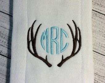 Antlers Monogram Frame Custom Monogram Embroidery Design 4x4
