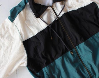 LARGE | 80's Color Block Windbreaker