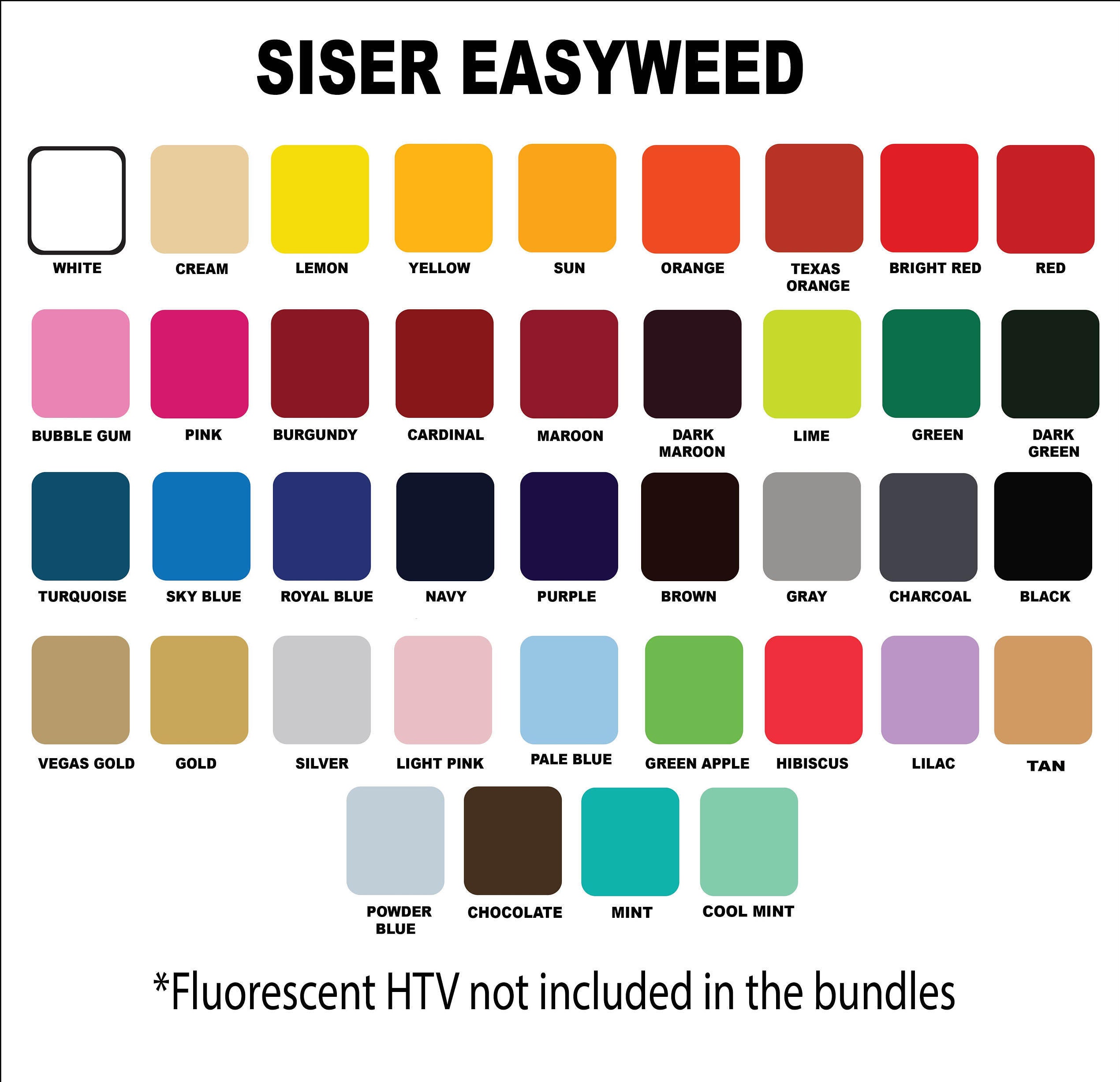 Iron On Vinyl Sheets Siser Vinyl Bundle Siser Easy Weed