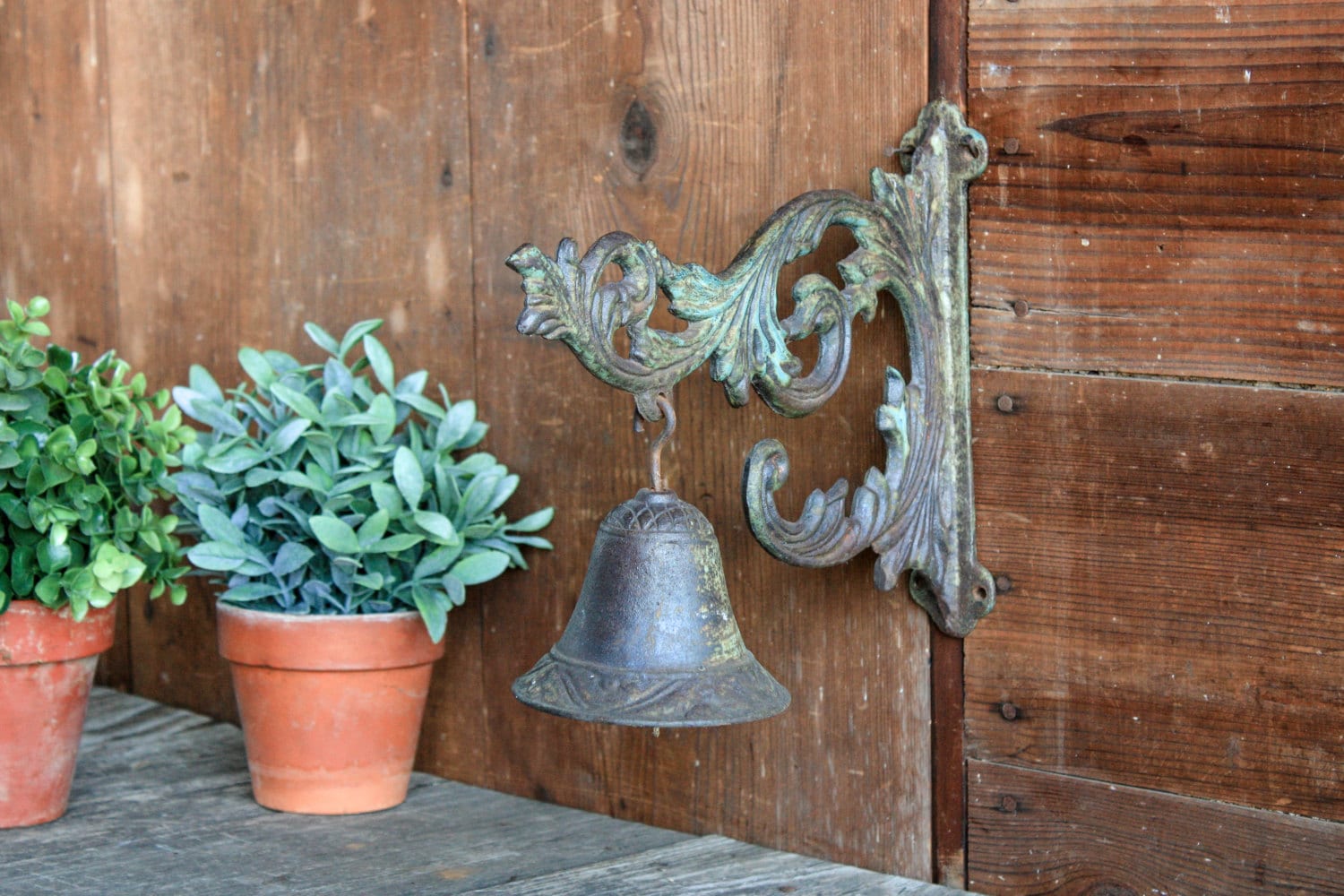 antique cast iron bird bell
