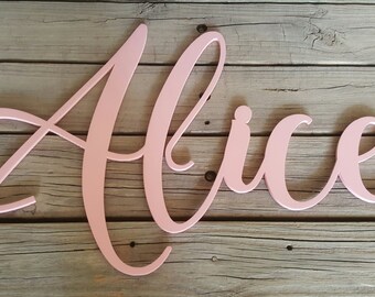 Wood Name - Painted Wooden Word - Nursery Wall Hanging - Word Wall Hanging - Wooden Word - Family Name Wall Hanging