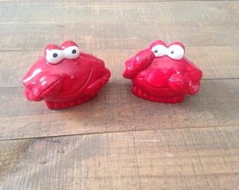 Crab Salt and Pepper Shakers, Crab, Salt and Pepper Shakers, Nautical Kitchen