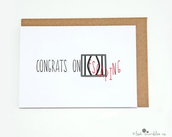Funny New Job Card ∙ Leaving Card ∙ Congratulations Card ∙ Greetings Card ∙ Colleague Card ∙ Break-Up Card ∙ Congrats on Escaping