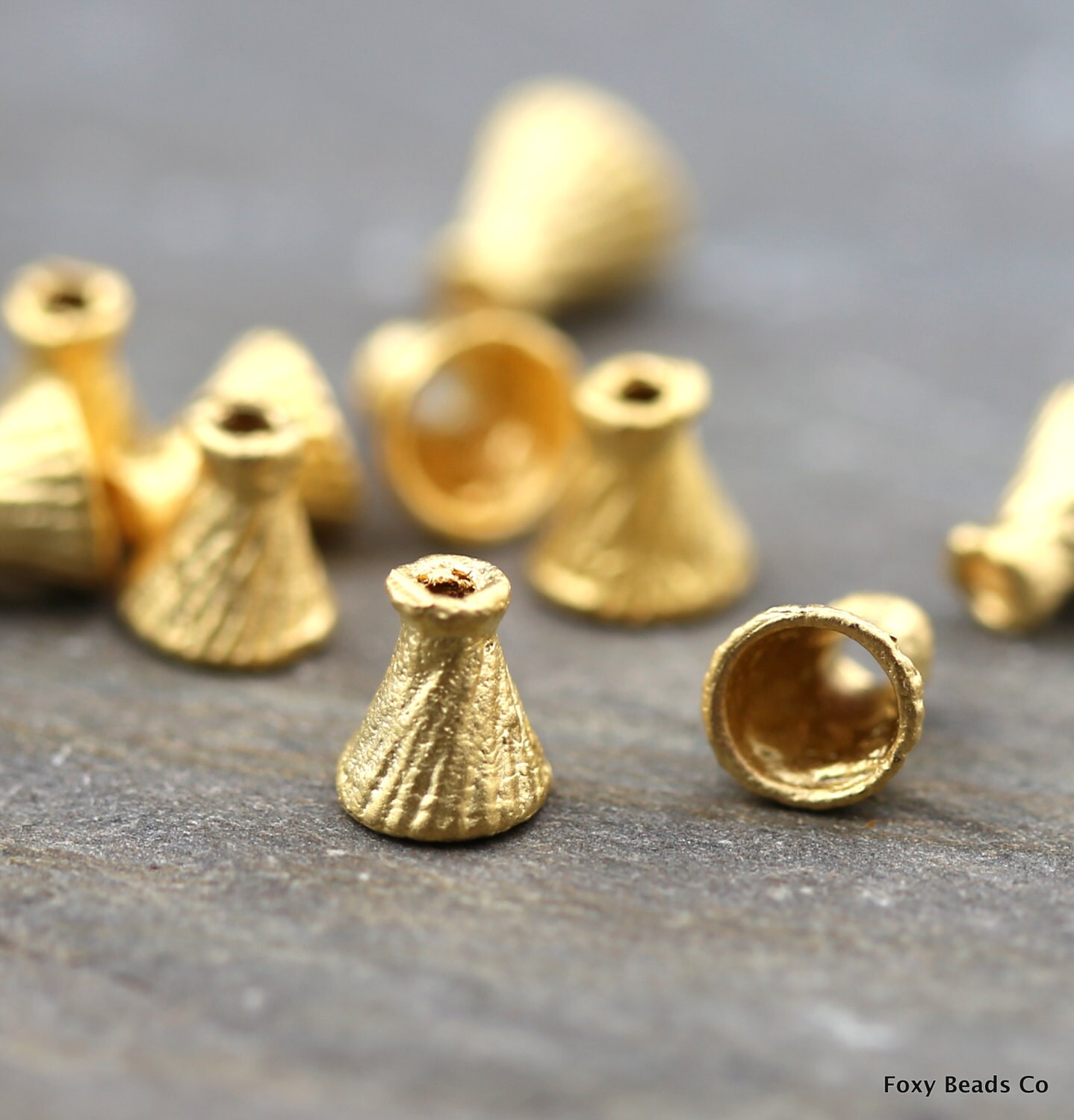 Ribbed Mini Bead Caps Tassel Caps Filigree End Cap Tassel