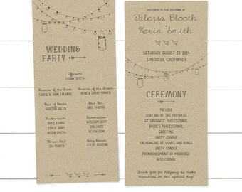 Instant Download Wedding Program Template / Editable Program / Printable Wedding Ceremony Program / Ceremony Template / Editable Wedding PDF