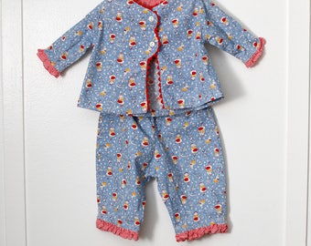 3-6 Months: Alice in Wonderland Novelty Print Baby Set, Jacket Top and Pants, by Little Arlene