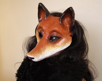 Red fox mask | Etsy