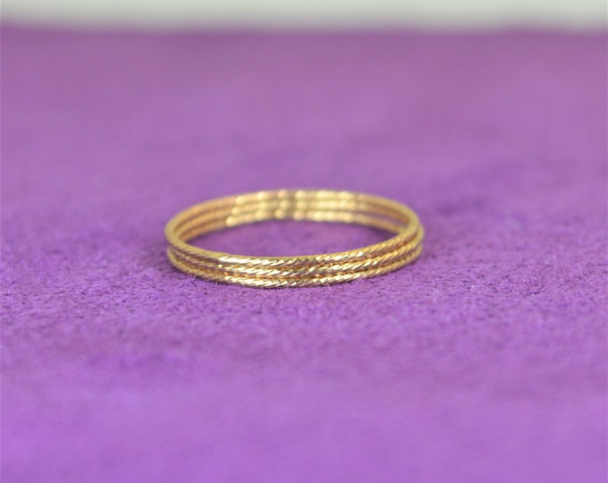 Thin Gold Filled Sparkle Ring, Gold Ring, Stacking Ring(s), Dainty Ring, Boho Ring, Elegant Gold Ring,Gold Band,Thin gold Ring Dainty Ring