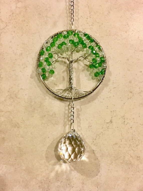 Crystal Tree Of Life Sun CatcherHanging Glass Window