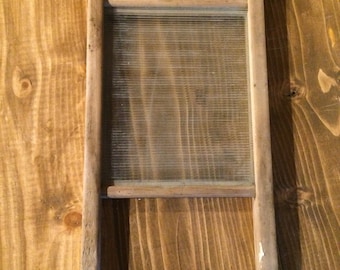 Vintage Washboard - Glass Insert