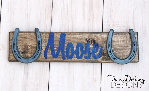 Personalized Wood Horseshoe Sign Stable Stall Signs Horse Personalized Wood Horseshoe Sign Stable Stall Signs Horse