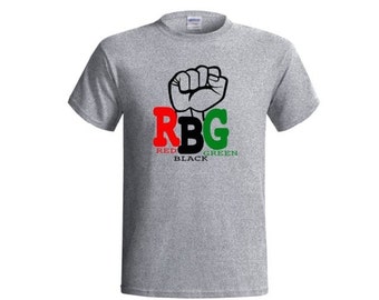 RBG -Pan African Shirt|Afrocentric Clothing|Black Pride|African Clothing|Marcus Garvey| Garveyite| Black Power Fist| Unapologetically Black
