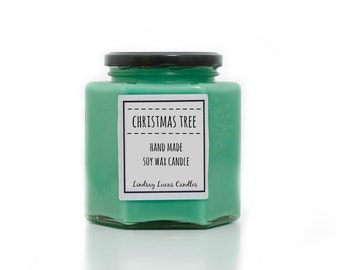 Christmas Tree Scented Candle, Winter Scent, Strong Scented Candle, Christmas Candle, Christmas Scent, Soy Candle, Jar Candle, Pine Scent