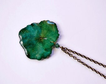 Real plant jewelry, Green gift pendant jewelry, art Nature necklace Lush woodland earthy gift Mother Nature jewelry gift Wife's gift pendant