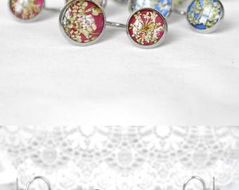 Unique jewelry for her Blue ear cuff Ear Jackets Front back earrings for girlfriend Double earring for teen Double Sided earring for sister