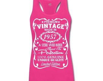 60th Birthday Gift, 60th Birthday Gift for Woman, 1957 Shirt, 60th Birthday, 1957 Birthday, Made in 1957, 60 Year Old Birthday VELVETY PRINT