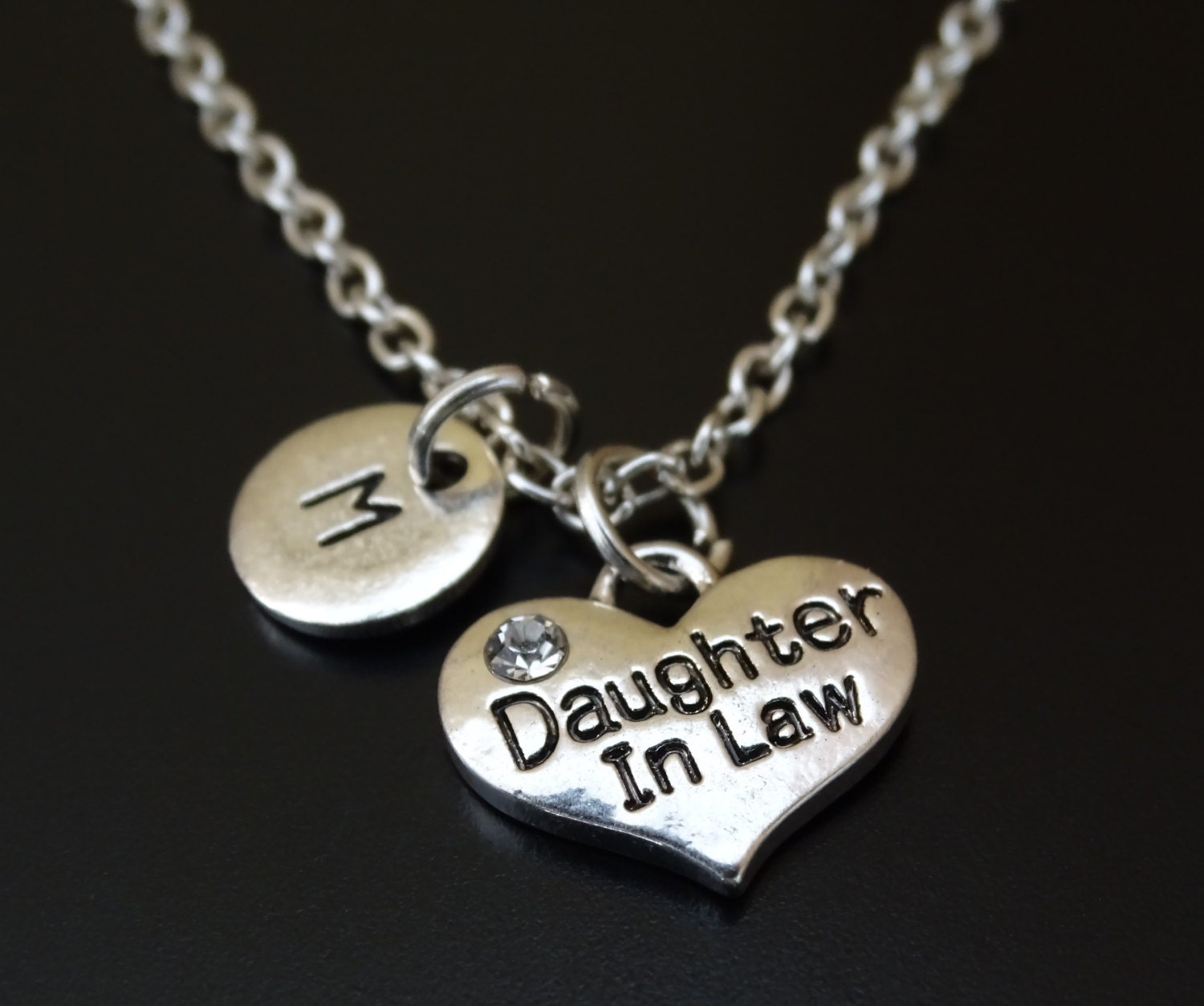 Daughter in Law Necklace Daughter in Law Charm Daughter in
