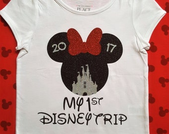 Disney Trip Shirts || My First Disney Family shirt | Minnie mouse shirt Disney family shirts baby girl clothes baby girl outfit girl outfit