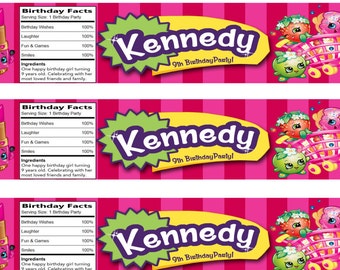 Personalized Shopkins Water Bottle Labels !