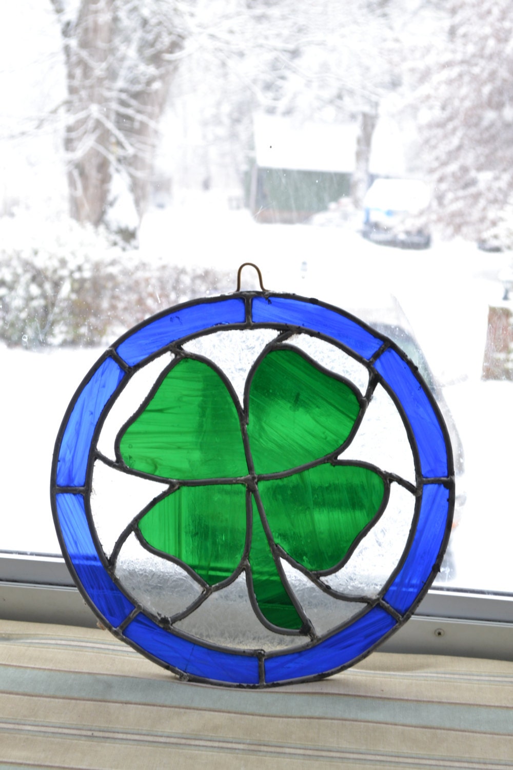 Stained glass 4 Leaf Clover Suncatcher by KeallyCreations on Etsy