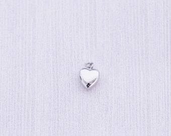 Tiny Heart Cremation Urn - Cremation Jewelry - Cremation Necklace - Ash Jewelry - Cremation Charm - Stainless Steel Urn - Jewelry Supplies