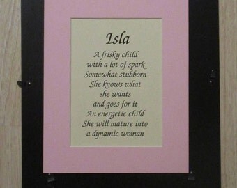 Personalized Name Verses