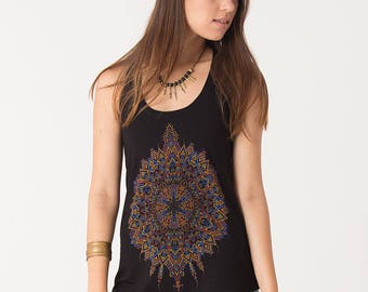 Womens Yoga Tank Top, Black, Workout Tank, Yoga Clothes, Yoga Wear, Exercise Tank, Cotton Tank Top- More Colors Available
