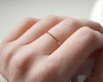 Thin Rose Gold Ring, Rose Gold Filled Ring, Stackable Gold Rings, Dainty Ring, Rose Gold Midi Ring