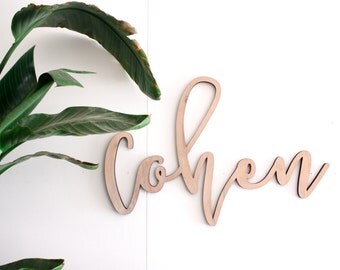 Custom Sail Rope Laser Cut Calligraphy Name Sign (30" - 36")