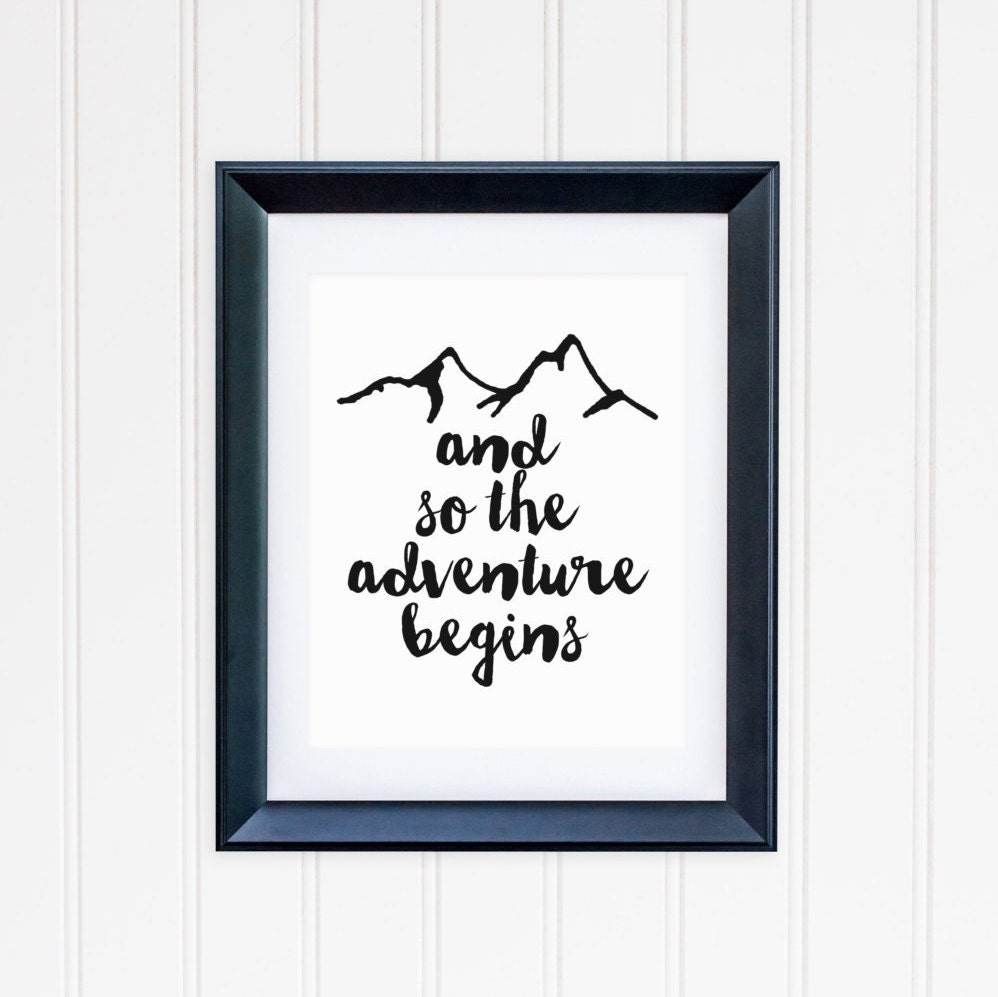 And So The Adventure Begins Printable Nursery Adventure Decor