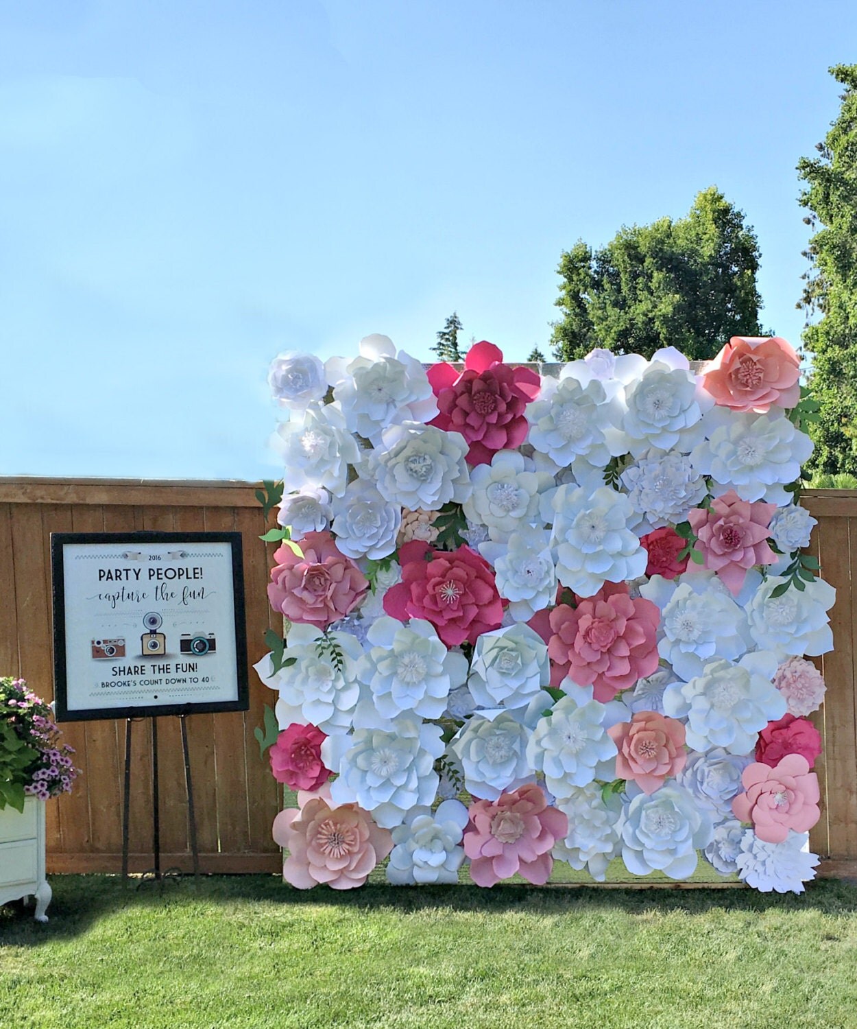Giant Paper Flower Wall Wedding Backdrop Paper Flower Backdrop