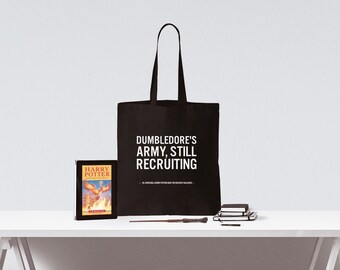 Harry Potter gift | Dumbledore's Army | Harry Potter bag | Library tote | Potterhead | Literary gift | Harry Potter fan | Book Bag | Tote